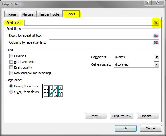 How to prepare a table to print in Excel 2007 Expenses Part 4